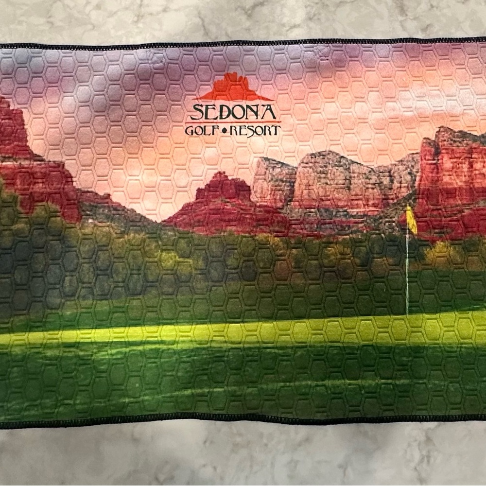 Sedona Golf Resort Towel with Scenic Print